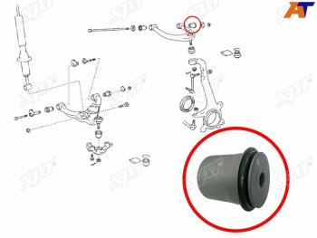 669 р. Сайлентблок Toyota Land Cruiser (J100) 98-07  Lexus LX 98-07  Toyota Land Cruiser Cygnus 98-07 (Св SAT ST-48632-60010  с доставкой в г. Кемерово. Увеличить фотографию 1
