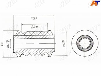 339 р. Сайлентблок Toyota Avensis (T250,T270) 03-18  Corolla (E150,E180) 06-19  Prius (ZVW30,ZVW50) 09-23 SAT ST-48654-02130  с доставкой в г. Кемерово. Увеличить фотографию 1