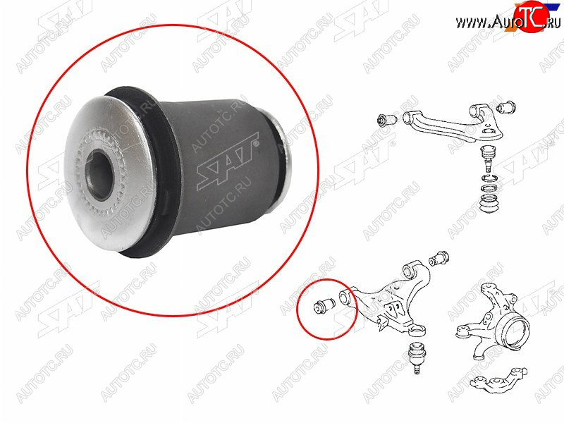 699 р. Сайлентблок Toyota Hilux Pick Up 04-20  Land Cruiser Prado (J120) 02-09  FJ Cruiser 05-18  Fortun SAT ST-48654-0K040  с доставкой в г. Кемерово