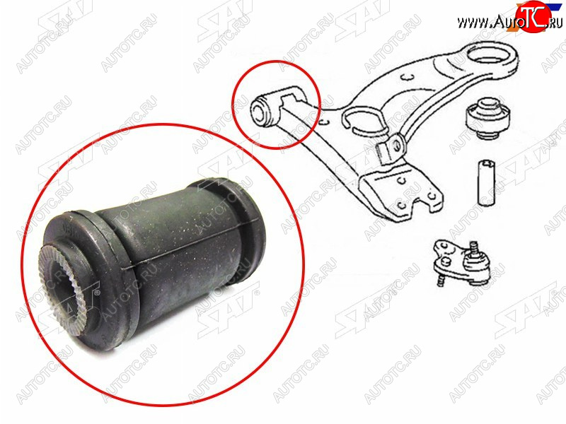 257 р. Сайлентблок нижнего рычага передний FR SAT  Toyota Caldina  T210 - Ipsum  SXM10 (D=31)  с доставкой в г. Кемерово