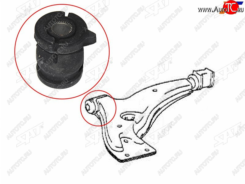 439 р. Сайлентблок переднего нижнего рычага FR SAT Toyota Corolla E100 универсал (1991-2002)  с доставкой в г. Кемерово
