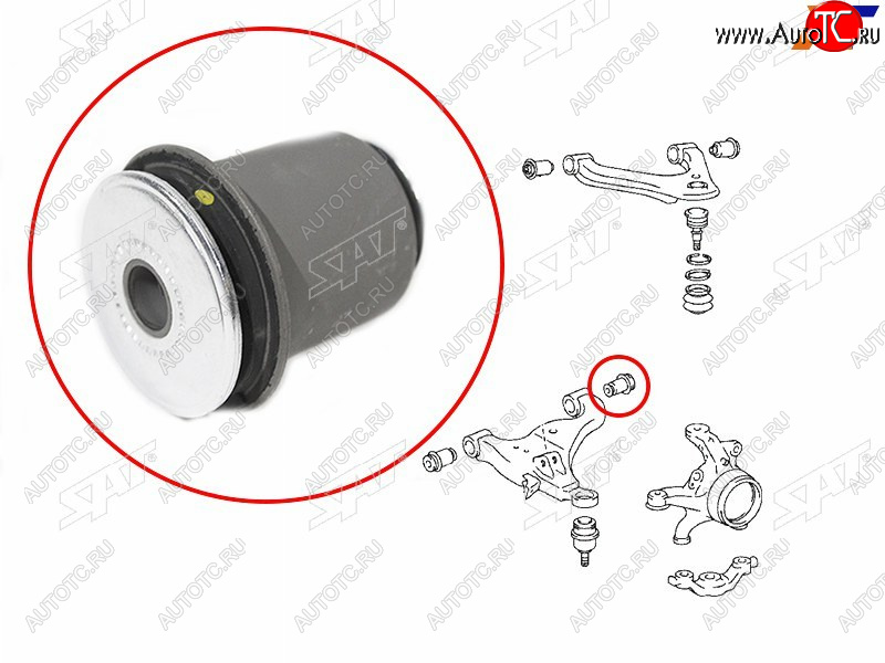459 р. Сайлентблок Toyota Hilux Pick Up 04-20  Land Cruiser Prado (J120) 02-09  Noah 01-07  Voxy 01-07 SAT ST-48655-0K010  с доставкой в г. Кемерово