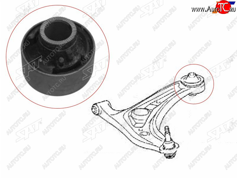 419 р. Сайлентблок Toyota Corolla Fielder (E160) 12-  Probox 14-  Ractis 05-16  Vitz 05-10  Scion xD 07 SAT ST-48655-0D080  с доставкой в г. Кемерово