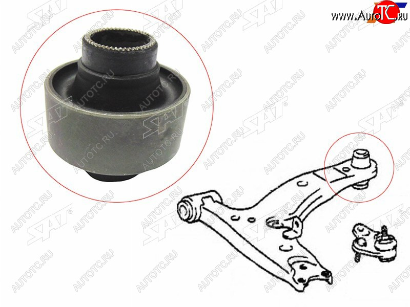 459 р. Сайлентблок RR (вертик) переднего нижнего рычага TOYOTA COROLLASPRINTER 91-02 4WD SAT ST-48655-12130  с доставкой в г. Кемерово