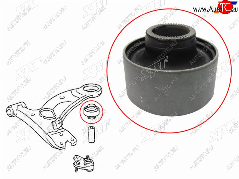 379 р. Сайлентблок Toyota Gaia 98-04  Ipsum (SXM10) 96-01  Nadia 98-03 (Снизу Перед) SAT ST-48655-44010  с доставкой в г. Кемерово