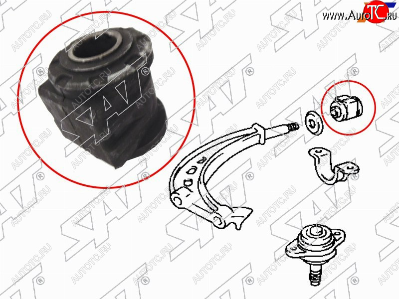 379 р. Сайлентблок Toyota Estima 90-99  Estima Emina 92-99  Previa 90-00 (Перед) SAT ST-48655-28010  с доставкой в г. Кемерово