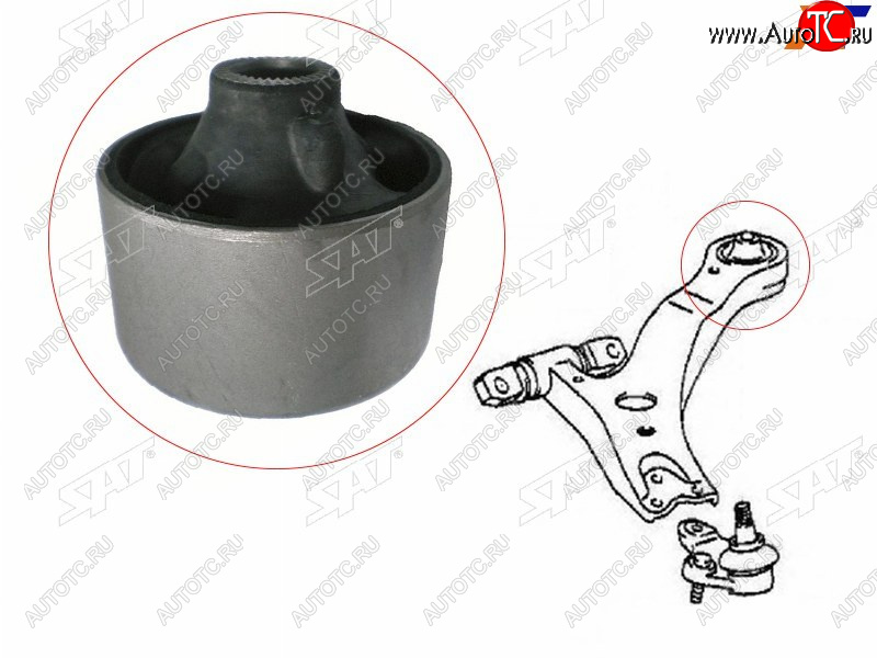 399 р. Сайлентблок Toyota Camry (XV30,XV40,XV50) 01-21  Harrier (XU30) 03-13  Daihatsu Atrai 99-05  Siri SAT ST-48655-33050  с доставкой в г. Кемерово