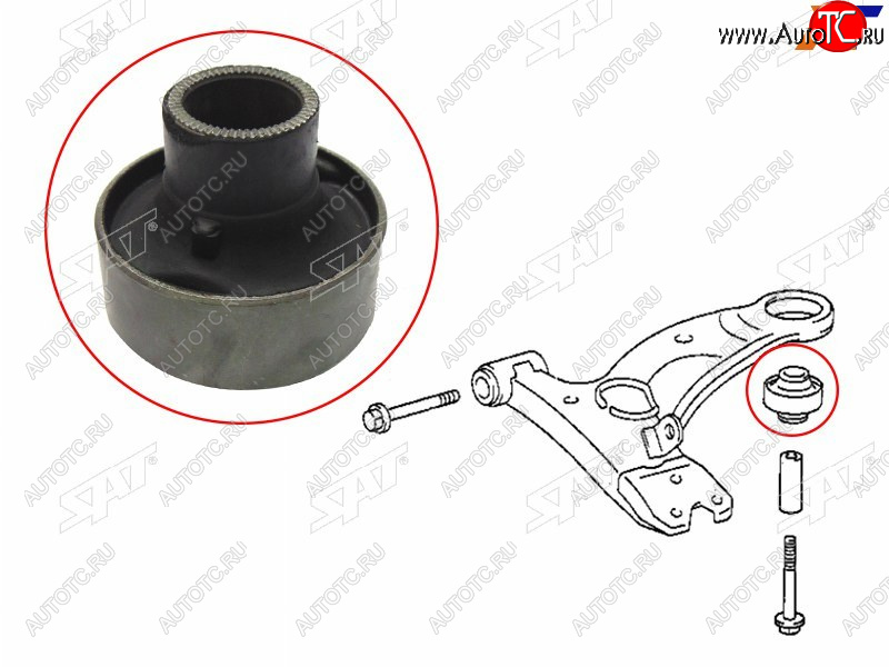 429 р. Сайлентблок Toyota Caldina (T190,T210) 92-02  Carina (T190,T210) 92-01  Corona (T190) 92-96  Coro SAT ST-48655-20260  с доставкой в г. Кемерово