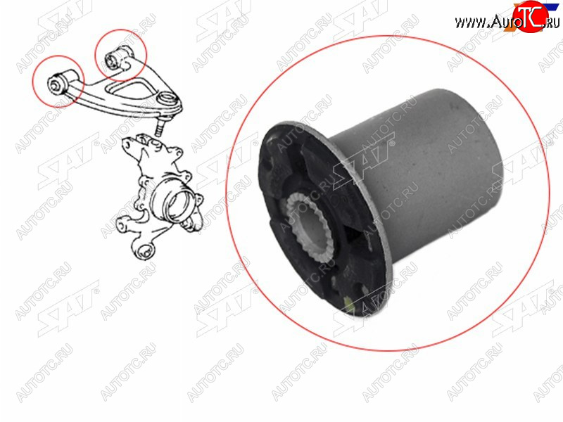 399 р. Сайлентблок заднего  верхнего рычага TOYOTA MARK 2CHASERCRESTA GX100 1996-2001                     SAT ST-48702-30090  с доставкой в г. Кемерово