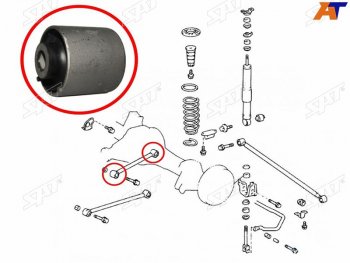 399 р. Сайлентблок Toyota Land Cruiser (J100) 98-07  Lexus LX 98-07  Toyota Land Cruiser Cygnus 98-07 SAT ST-48702-60090  с доставкой в г. Кемерово. Увеличить фотографию 1