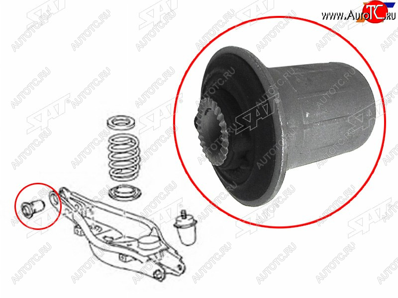 349 р. Сайлентблок Toyota Avensis (T270) 08-18  Corolla (E150) 06-13  RAV4 (XA30,XA40) 05-19  Lexus NX 1 SAT ST-48704-42050  с доставкой в г. Кемерово