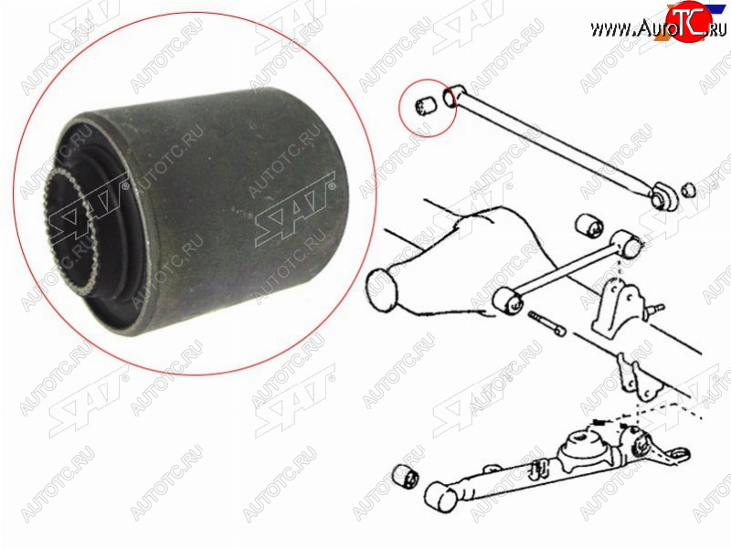 359 р. Сайлентблок задней поперечной тяги TOYOTA HIACEREGIUSLITETOWNACENOAHLUCIDAESTIMA EMINA 89-06 SAT ST-48706-28010  с доставкой в г. Кемерово