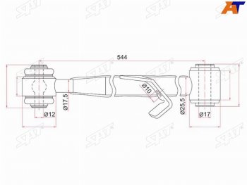 Тяга поперечная задней подвески нижняя TOYOTA RAV4 00-05CHERY TIGGO 06- RH SAT ST-48720-42020