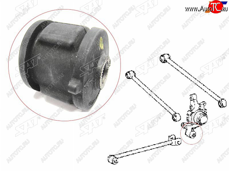 273 р. Сайлентблок Toyota Caldina (T190,T210) 92-02  Camry (XV20,XV30,XV40,XV50) 96-21  Corolla (E90,E100 SAT ST-48725-03010  с доставкой в г. Кемерово