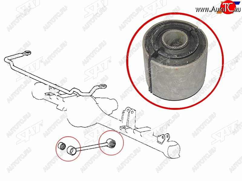 559 р. Сайлентблок Toyota 4Runner 89-95  Hilux Surf 89-95 (Перед) SAT ST-48725-35010  с доставкой в г. Кемерово