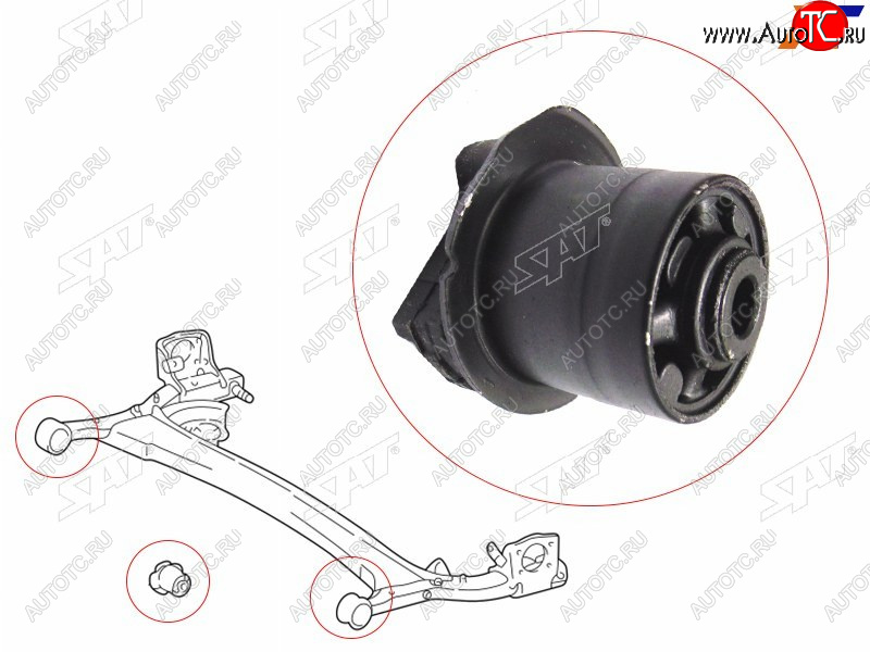 1 089 р. Сайлентблок Toyota Passo 04-16  Vitz 99-05  Daihatsu Boon 04-10  Sirion 05-13  Scion xA 04-06  SAT ST-48725-52010  с доставкой в г. Кемерово