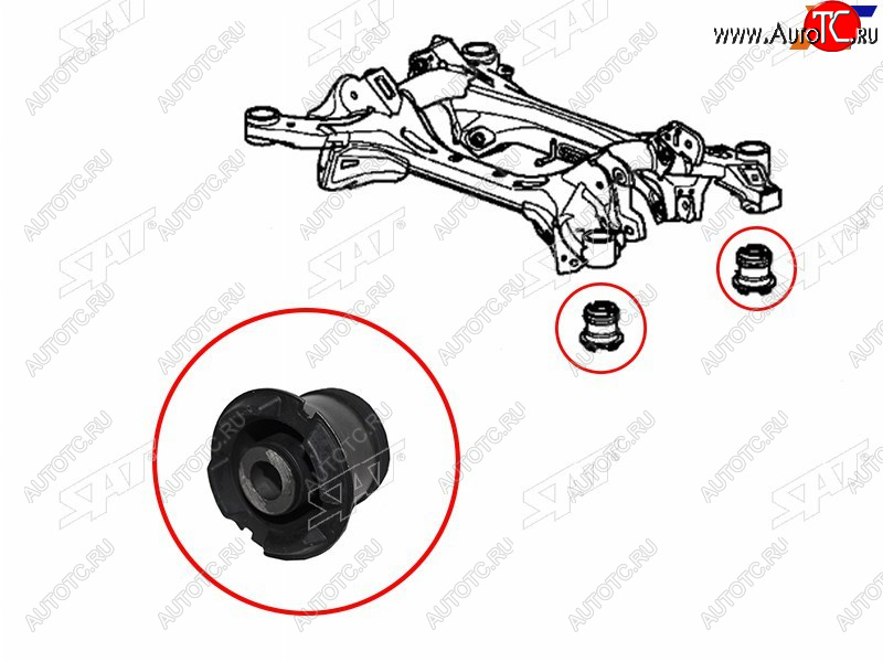 649 р. Сайлентблок Honda Accord 08-20  Acura TSX 08-14  Honda Crosstour 09-16  Inspire 07-12 SAT ST-50360-TA0-A01  с доставкой в г. Кемерово