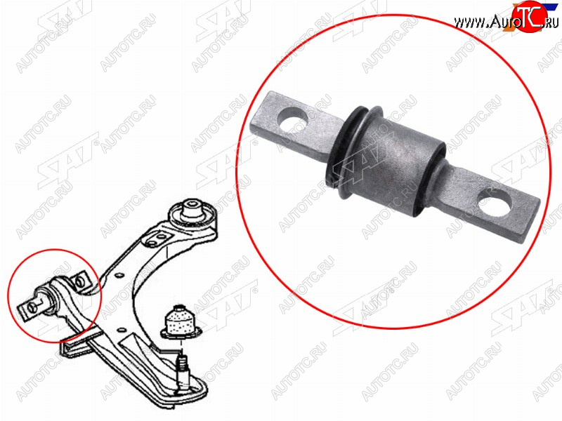 849 р. Сайлентблок переднего рычага передний HONDA STEPWGN 05-09 SAT ST-51391-SLJ-902  с доставкой в г. Кемерово