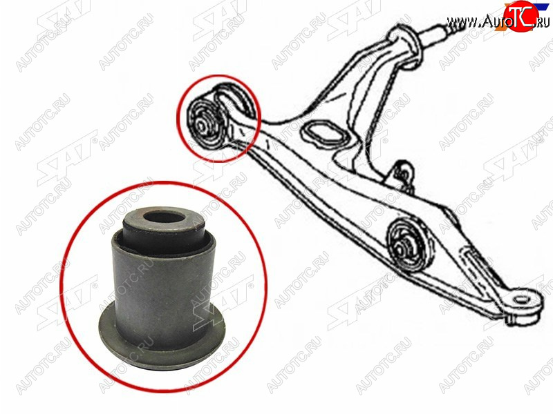 329 р. Сайлентблок переднего нижнего рычага FR SAT  Honda Civic (EF,  EJ,EK,EM,  ES,  EU,  FN,  FD,  FK,FN,  FB,  FC), CR-V (RD1,RD2,RD3,  RD4,RD5,RD6,RD7,RD9 ,  RE1,RE2,RE3,RE4,RE5,RE7,  RM1,RM3,RM4,  RW,RT), Domani (MA,  MB), Integra (DC1,DC2,  DB6,DB8,DB9), Integra SJ (EK3), Orthia, partner  с доставкой в г. Кемерово