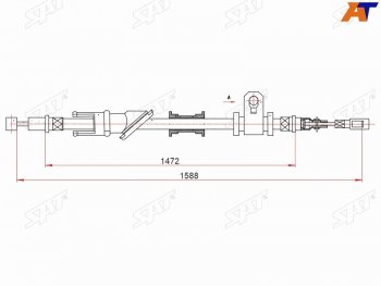 889 р. Трос ручного тормоза LH SAT  Mitsubishi Carisma - Lancer ( 8,  9 CS)  с доставкой в г. Кемерово. Увеличить фотографию 1