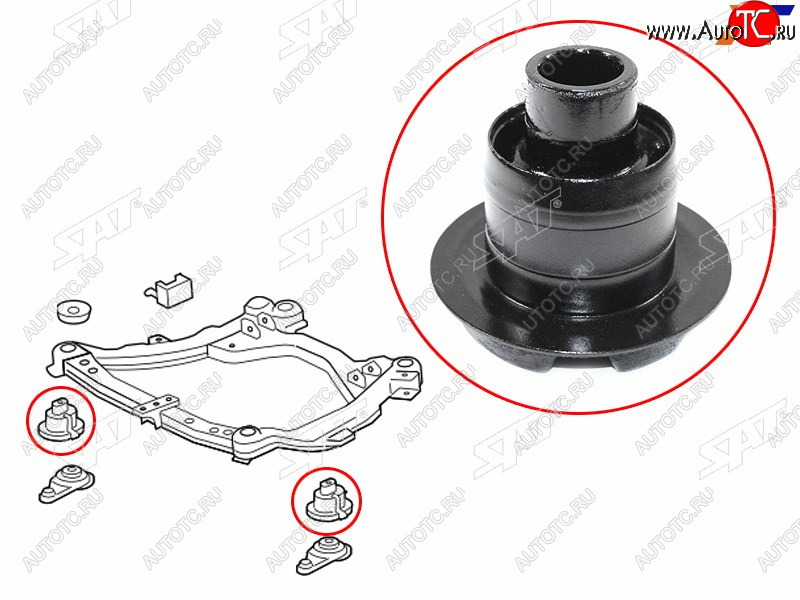 799 р. Сайлентблок Toyota Camry (XV40,XV50) 06-21  Lexus ES 06-18  Toyota Avalon 04-15  Camry UAEUSA 06 SAT ST-52211-33090  с доставкой в г. Кемерово