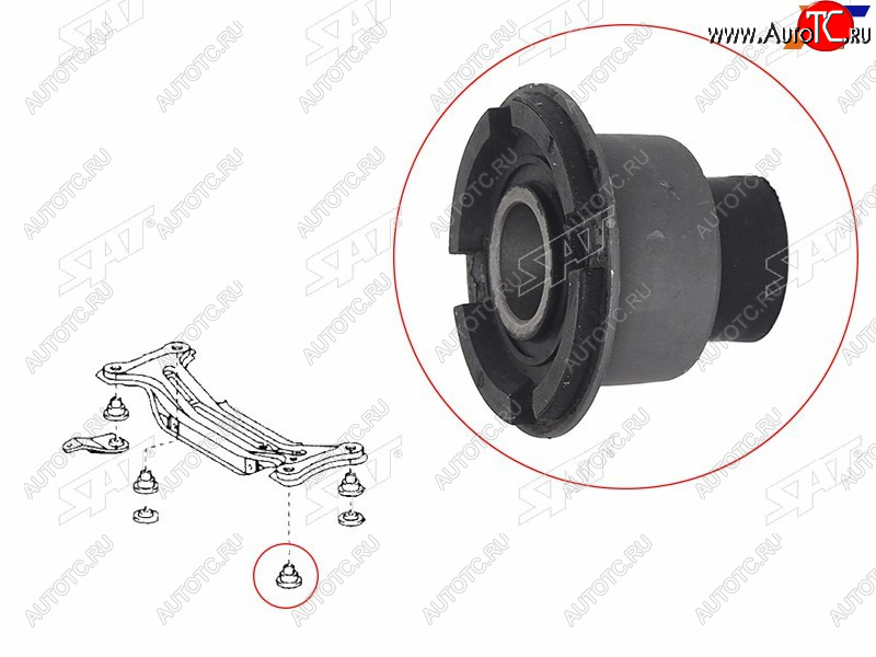 369 р. Сайлентблок задней балки TOYOTA CAMRY 01-15HARRIER 03-12HIGHLANDERKLUGER 00-13WINDOM 01-06LEXUS SAT ST-52272-33040  с доставкой в г. Кемерово