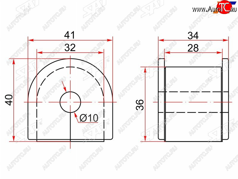 184 р. Втулка стабилизатора заднего LH=RH SAT  Honda HR-V ( GH1,GH2,  GH3, GH4,  GH1, GH2) (1998-2005) дорестайлинг 3 дв., дорестайлинг 5 дв., рестайлинг 3 дв., рестайлинг 5 дв.  с доставкой в г. Кемерово