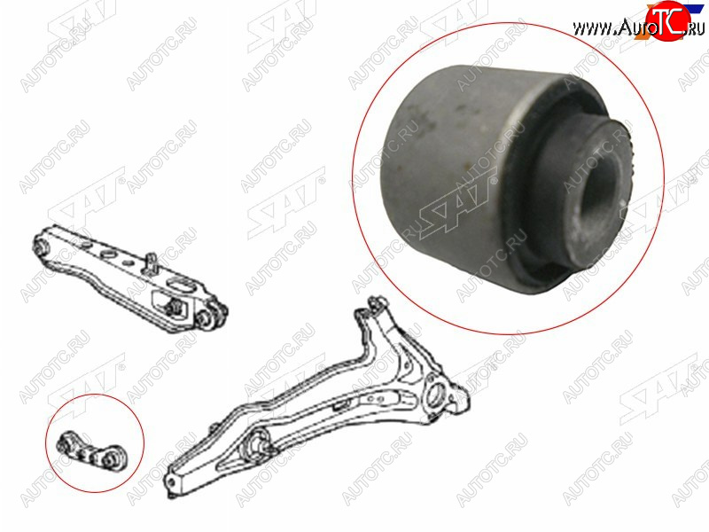 232 р. Сайлентблок Honda Civic 87-00  Civic Ferio 91-00  CR-V 95-01  Ballade 83-87 (Зад) SAT ST-52343-SH3-004  с доставкой в г. Кемерово