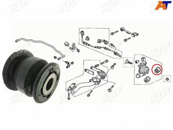 469 р. Сайлентблок Honda Civic 00-06  Civic Ferio 00-05  CR-V 01-06  Stream 00-06  Mazda 3 13-19  6 12 SAT ST-52366-S5A-024  с доставкой в г. Кемерово. Увеличить фотографию 1