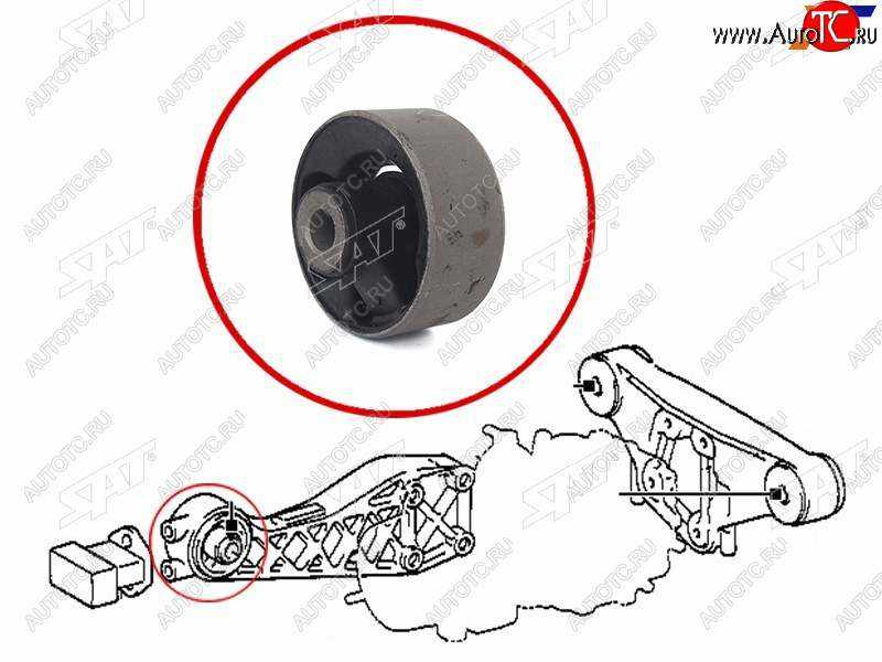 819 р. Сайлентблок Toyota Noah 01-13  Voxy 01-13  Estima 00-05  Gaia 98-04 SAT ST-52380-44010  с доставкой в г. Кемерово