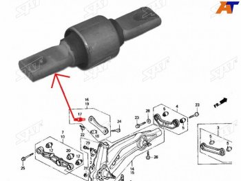 339 р. Сайлентблок Honda Civic 87-95  Civic Ferio 91-95  Domani 92-96  Integra 89-00 (Зад) SAT ST-52393-SR3-004  с доставкой в г. Кемерово. Увеличить фотографию 1