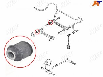184 р. Сайлентблок заднего поперечного рычага (ТАГАЗ) HYUNDAI ACCENT 99-12                                  SAT ST-52773-25000  с доставкой в г. Кемерово. Увеличить фотографию 1