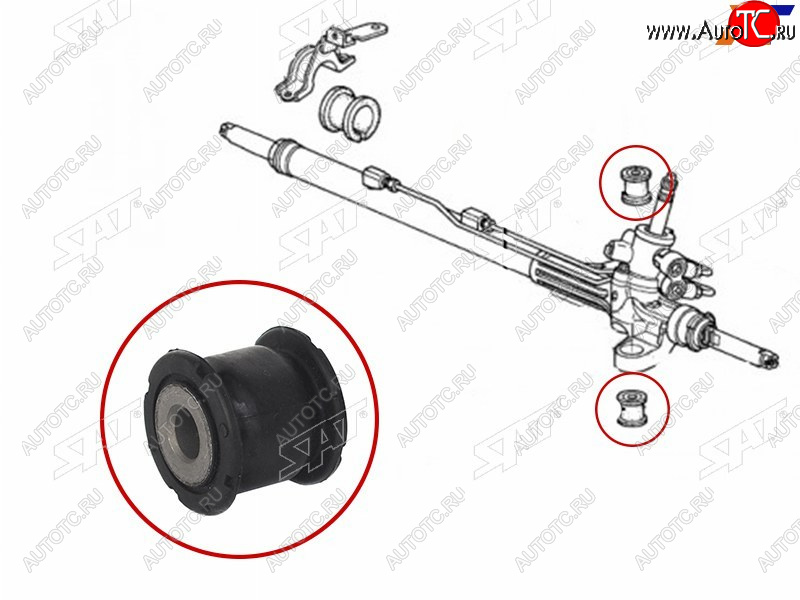 221 р. Втулка рулевой рейки Honda Accord 02-08  Odyssey 98-04  Stepwgn 01-05  Acura MDX 00-06  TSX 03-0 SAT ST-53685-SDA-A01B  с доставкой в г. Кемерово