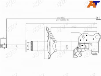 3 369 р. Стойка передняя LH SAT Nissan Almera N16 седан дорестайлинг (2000-2003)  с доставкой в г. Кемерово. Увеличить фотографию 1