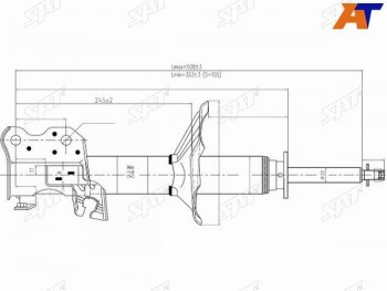 3 369 р. Стойка передняя RH SAT Nissan Almera N16 седан дорестайлинг (2000-2003)  с доставкой в г. Кемерово. Увеличить фотографию 1