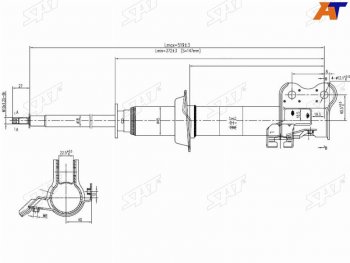 Стойка передняя LH SAT Nissan March  K11 (1997-2003) хэтчбэк 5 дв. 2-ой рестайлинг