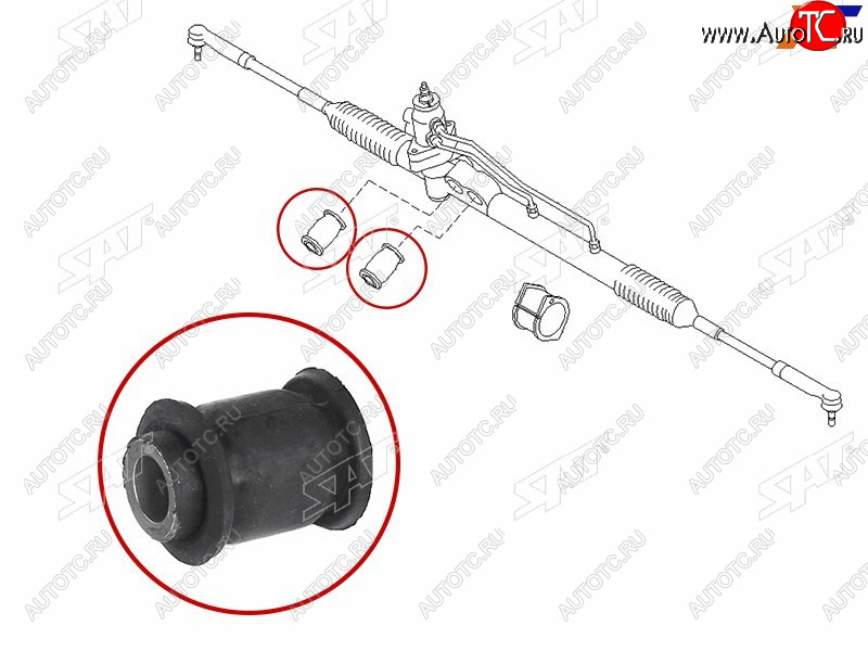 203 р. Втулка рулевой рейки Nissan Cefiro 98-03  Maxima 95-00 SAT ST-54444-5Y500B  с доставкой в г. Кемерово