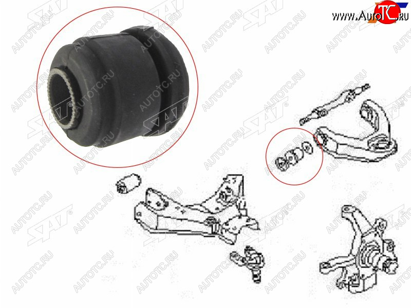 219 р. Сайлентблок Nissan Terrano 86-96  Caravan 86-01  Datsun 85-96  Terrano II 93-99 (Сверху) SAT ST-54506-B9500  с доставкой в г. Кемерово