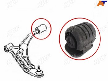 499 р. Сайлентблок задний переднего рычага Nissan Sunny B14, AD Y10, Pulsar N15                             SAT ST-54570-0M020  с доставкой в г. Кемерово. Увеличить фотографию 1