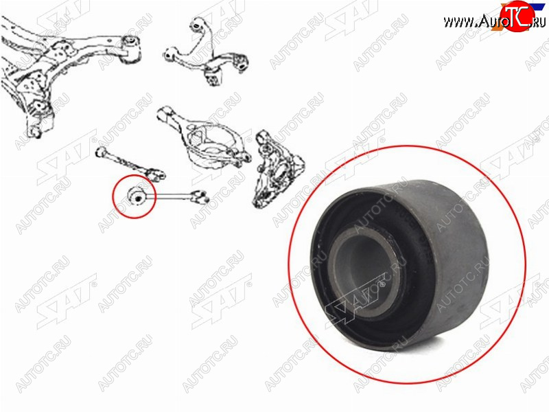 399 р. Сайлентблок задней продольной тяги NISSAN TEANA 08-14MURANO 07-ELGRAND 10-PATHFINDER 12-INFINIT SAT ST-55149-JP00A  с доставкой в г. Кемерово