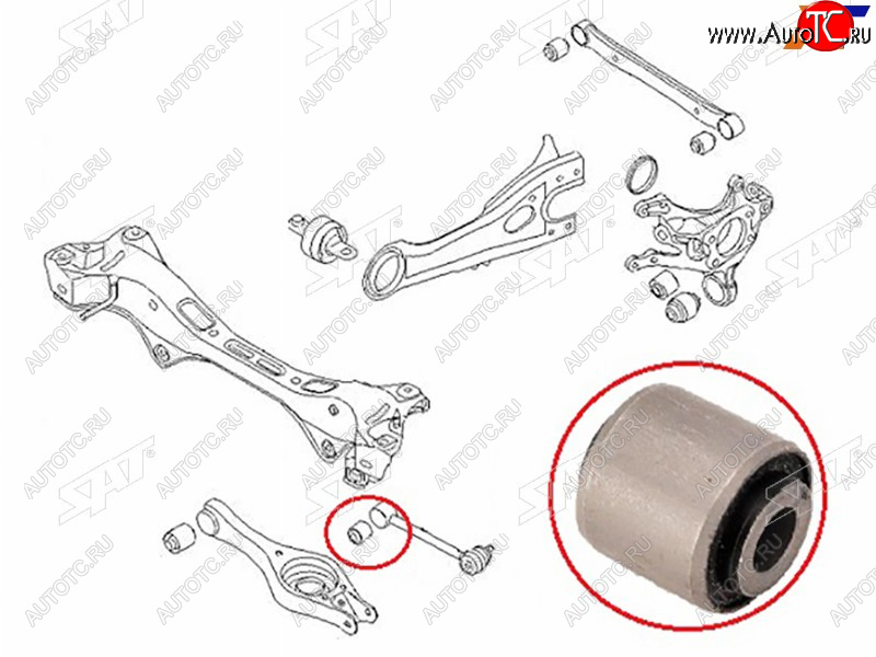 225 р. Сайлентблок заднего поперечного рычага с шаровой HYUNDAI IX35TUCSONKIA SPORTAGE 10- SAT ST-55256-1H000  с доставкой в г. Кемерово