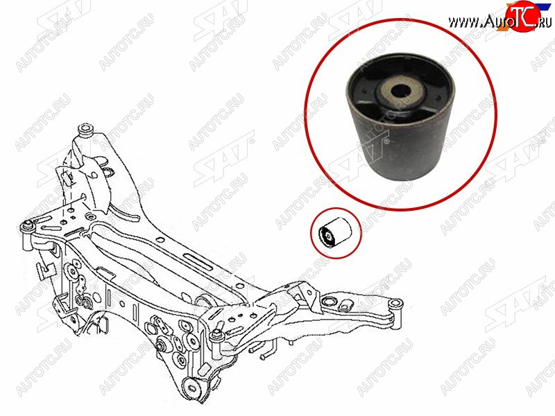 629 р. Сайлентблок Nissan Qashqai 06-22  X-Trail 07-22  Dualis 07-14  Qashqai+2 08-14 SAT ST-55476-JD600  с доставкой в г. Кемерово