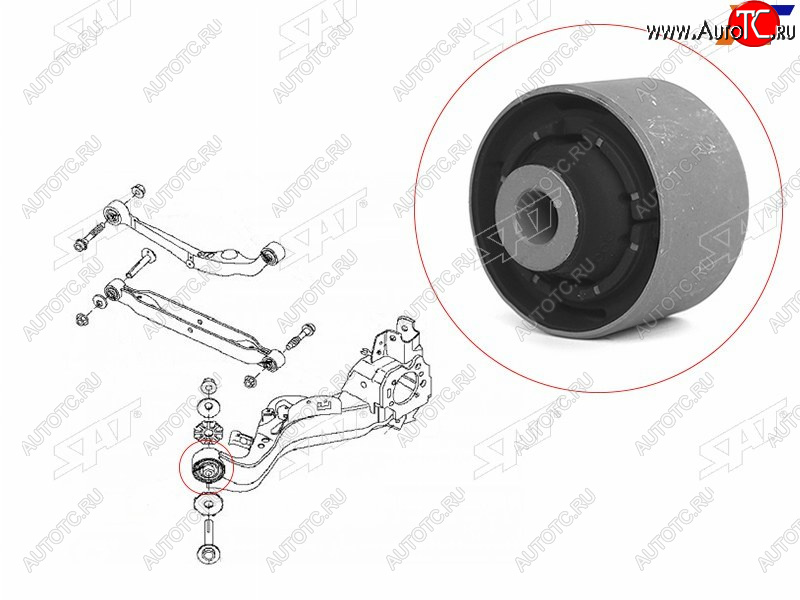 799 р. Сайлентблок Nissan Qashqai 06-22  X-Trail 07-22  Dualis 07-14  Qashqai+2 08-14 SAT ST-55501-JD00A  с доставкой в г. Кемерово