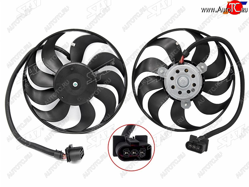 3 399 р. Вентилятор радиатора с мотором AUDI A3 96-03SKODA FABIA  99-07OCTAVIA  96-10VOLKSWAGEN  97-02 SAT ST-59-0011  с доставкой в г. Кемерово
