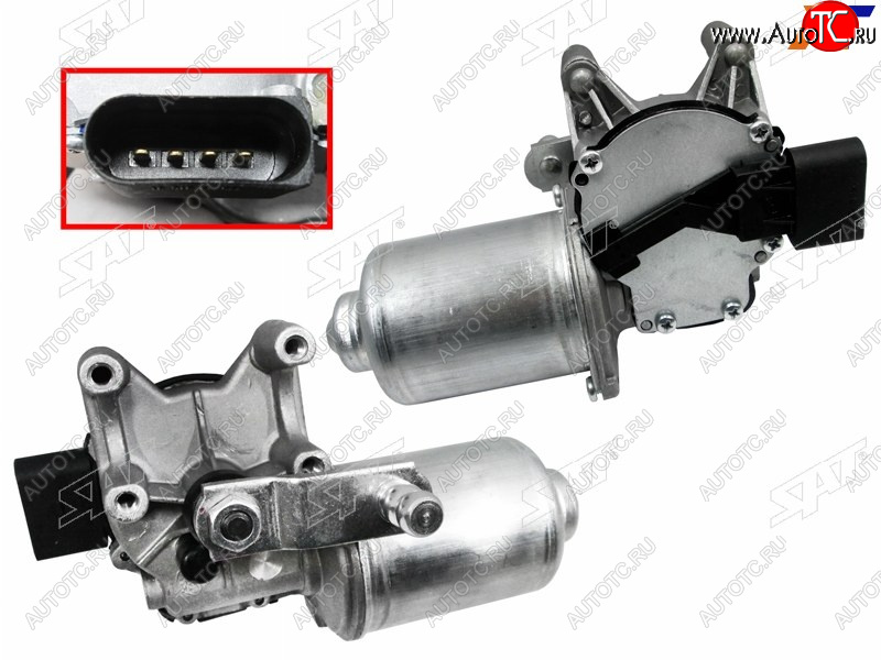 2 399 р. Мотор трапеции стеклоочистителя SKODA FABIA ROOMSTER 07-15 SAT ST-5J1955113A  с доставкой в г. Кемерово
