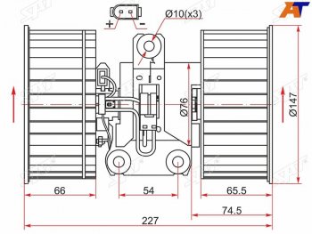 3 499 р. Мотор отопителя салона BMW 5-Series 95-04  X5 99-06  Land Rover Range Rover 02-12 SAT ST-64118385558  с доставкой в г. Кемерово. Увеличить фотографию 1