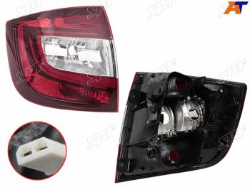 Фонарь задний левый (LED) SAT Skoda Rapid  NH3 (2017-2020) рестайлинг лифтбэк