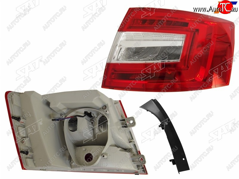 6 799 р. Фонарь задний правый (LED) SAT  Skoda Octavia  A7 (2016-2020) рестайлинг лифтбэк  с доставкой в г. Кемерово