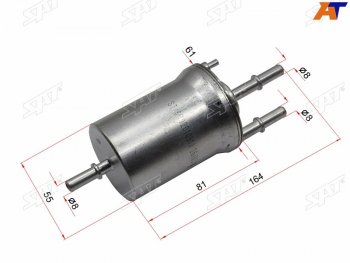 Фильтр топливный 4 bar VW POLO 01-JETTA 1.6 05-SKODA FABIA 01-OCTAVIA 04-13RAPID 12- SAT ST-6Q0201051J
