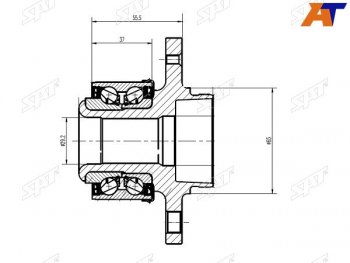 Ступичный узел перед AUDI A1A2SKODA FABIAVW POLO 02- SAT ST-6R0407621A